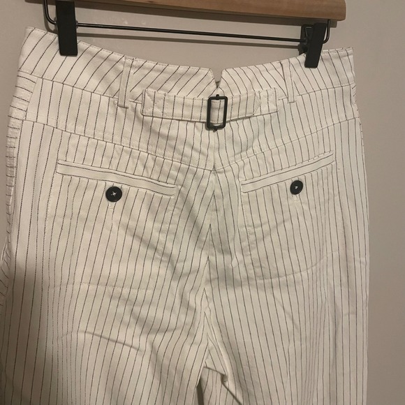 ME + EM striped pants 8 wide leg white black coastal classic casual designer - Picture 6 of 7